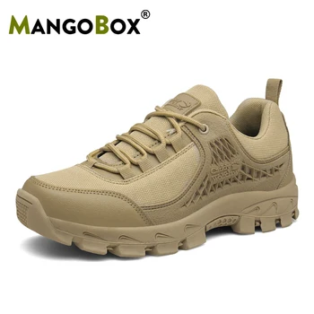 

Men's Trail Hiking Boots Mountain Trainer Camping Shoes Man Trekking Combat Military Tactical Work Boots Air Mesh Spring Summer