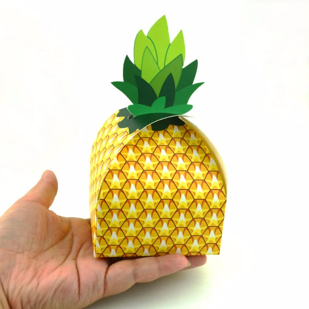 

New Creative Fruit style Paper Pineapple Paper Candy Box Wedding Favor and Gift Box for Eid Wedding Party Baby Birthday Supplies