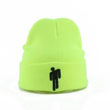 Осенняя и зимняя новая вязаная шапка Billie Eilish Мужская и женская универсальная модная шапка в стиле хип-хоп