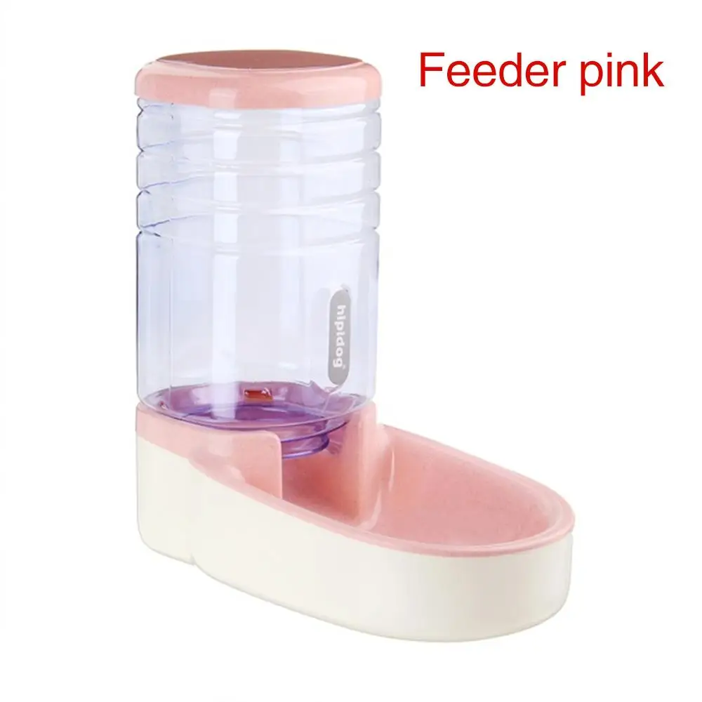 Pink Feeder Кормушка для домашних животных, кормушка для домашних животных, питейные фонтаны, многофункциональная, креативная, автоматическая, пластиковая, 3.8л, нескользящая, большая емкость - Цвет: Pink Feeder