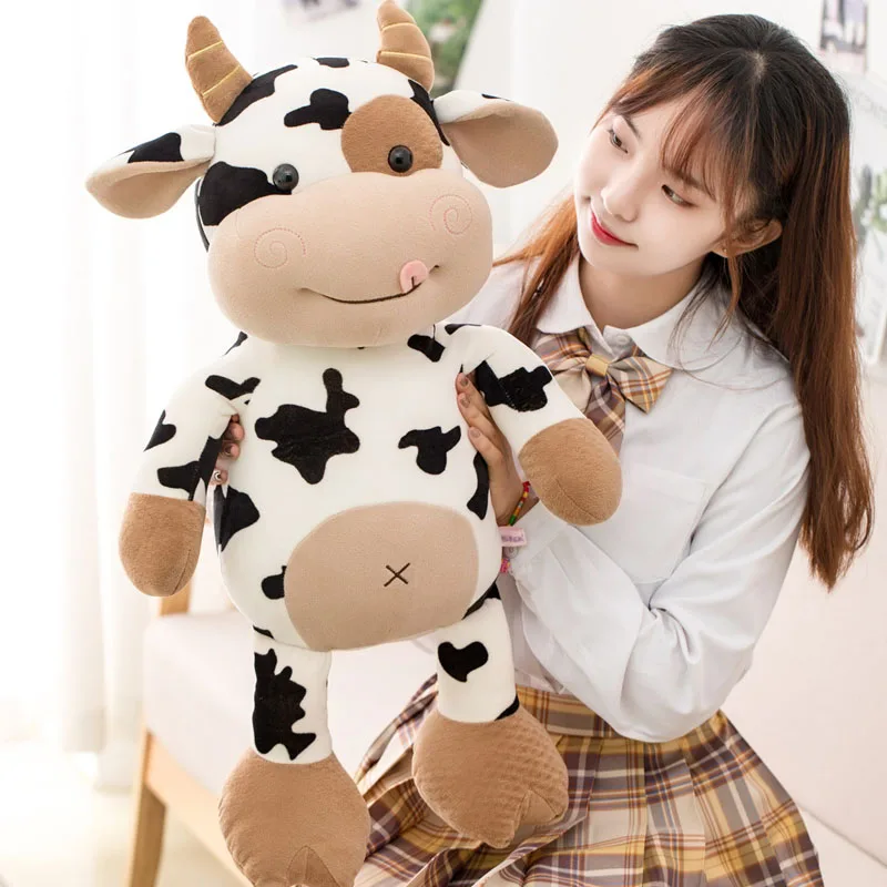 Toy Cute Cattle Plush Stuffed Animals Cattle Soft Doll Kids Birthday Gift