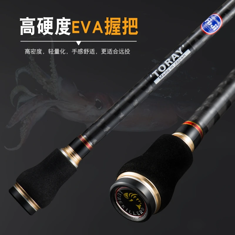 Japan High Carbon Full Fuji Egi Rod Squid Lure Rod Spinning Rod K  guide762ML/832M/862M Pe 0.4-1.2 Squid Size