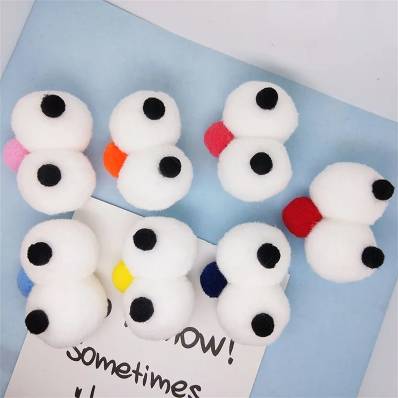

10pcs 5cm Eyes Handicrafts Soft Round Fluffy PomPoms Ball Mixed Color DIY Arts Crafts Toy For Children Girl Gift Decoration