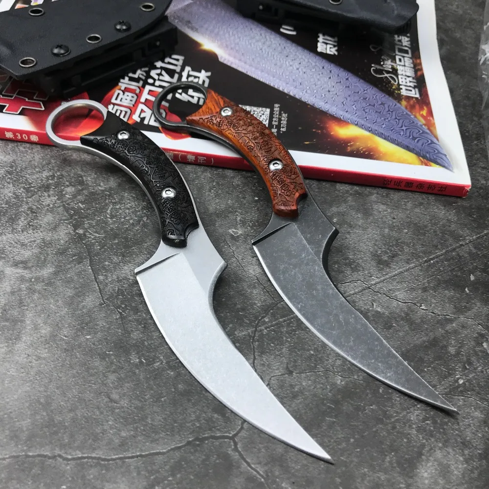 Тактический Открытый Отдых спасательный Karambit CS GO фиксированный нож охотничий Карманный Нож портативные принадлежности для борьбы