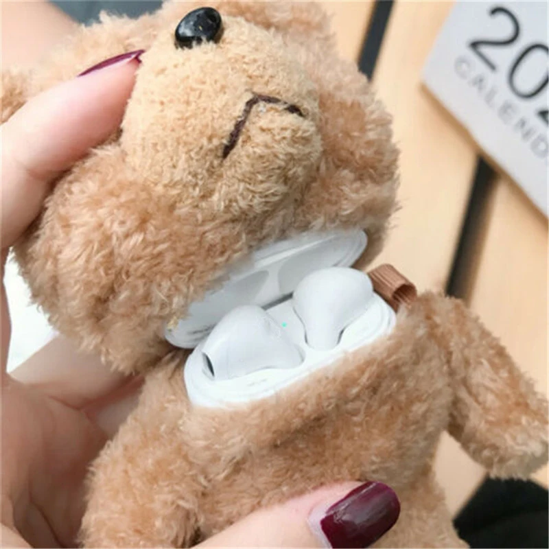 

Cartoon Cute Teddy bear Earphone Case For AirPods 2 1 Case Earphone Cover Protective Case For Apple AirPods 2 1