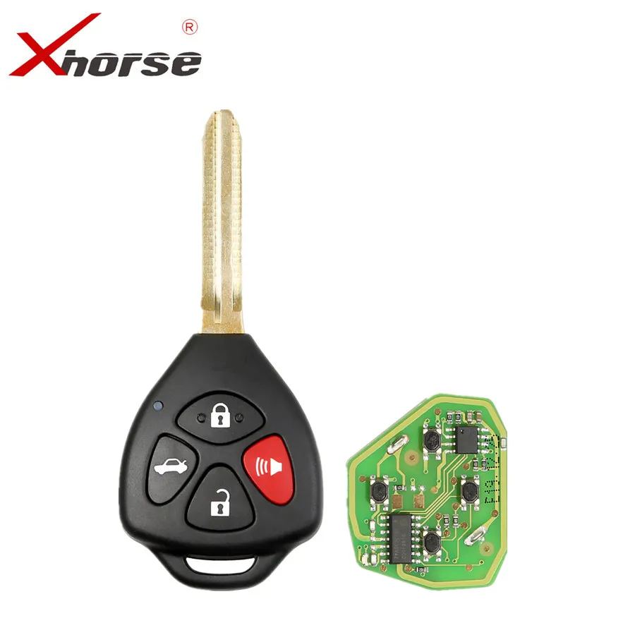 XHORSE XKTO02EN проводной универсальный дистанционный ключ для Toyota Style плоский 4 кнопки