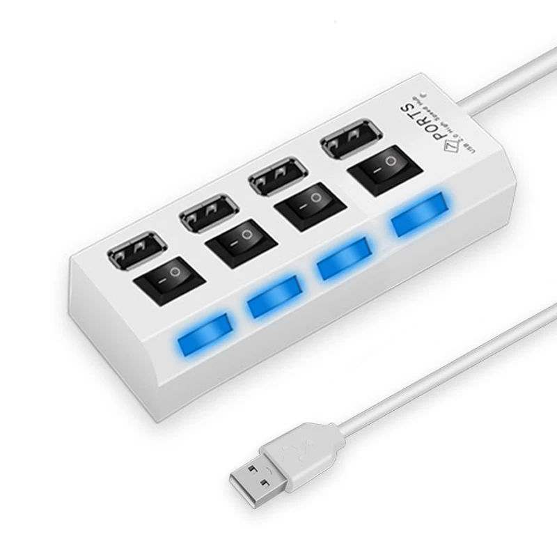 Usb-хаб адаптер 2 0 с несколькими USB-портами 4 порта высокоскоростной USB-концентратор