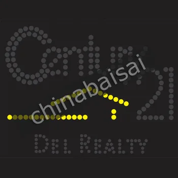 

the letters "century" rhinestore transfer motif design