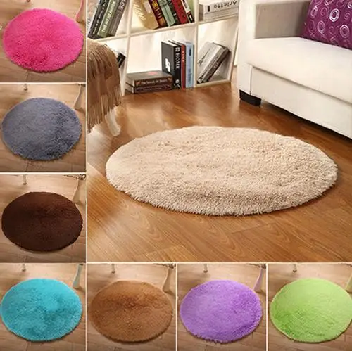 

Home Decor Soft Bath Bedroom Non-slip Floor Shower Rug Yoga Plush Round Mat Plush Round Mat carpet Home Textile