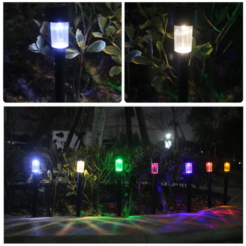 

Solar Garden Light Solar Panel LED Spike Spotlight Landscape Garden Garden Lawn Light Outdoor Grounding Sun Light 10 Pieces