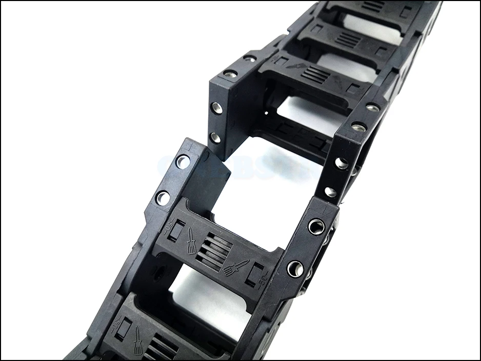 1 Meter 30x25mm Transmissin Chain Wire Carrier Drag Cable Towline With End Connectors For CNC Router Machine Tools Free Shipping 10