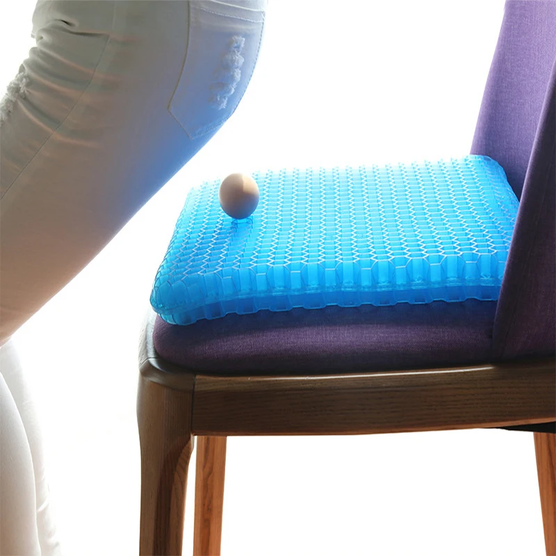 

Elastic Gel Seat Cushion PET Silicone Cooling Mat Egg Support Non Slip Summer Ice Pad Chair Car Office non-slip Seat Cushion