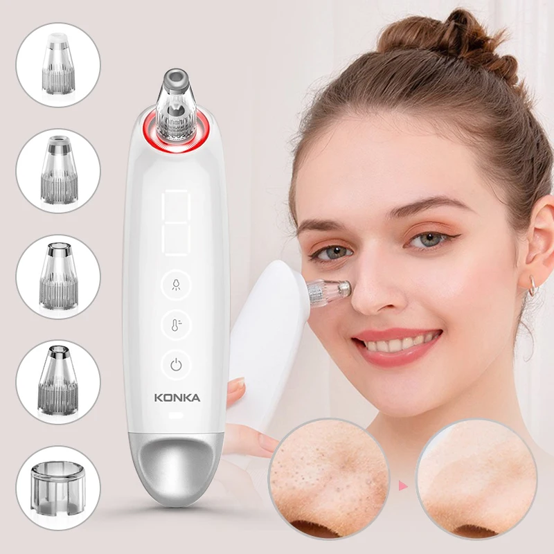 

KONKA Blackhead Remover Face Deep Nose Cleaner T Zone Pore Acne Pimple Removal Vacuum Suction Facial Beauty Clean Skin Tool