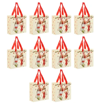 

10Pcs Gift Bag Durable Cute Gift Wrapping Bag Packing Bag for Shop