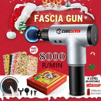 

Christmas 8000r/min Therapy Massage Gun Deep Muscle Massager electric Muscle Pain Relief Neck Body Relaxation Exercise Slimming