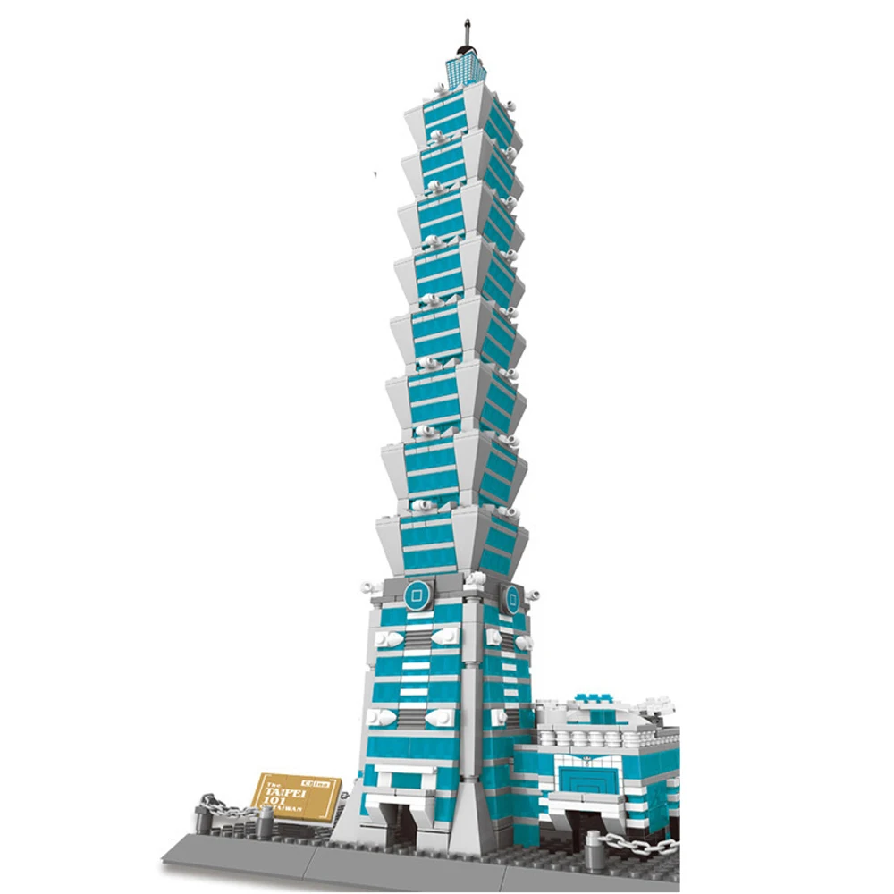 Wange 5221 новый знаменитый архитектурный серии Тайбэй 101 3D модель строительные блоки