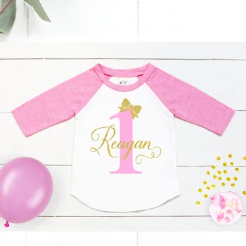 

Personalized Birthday Shirt Custom Third Birthday Number Three T Shirt Birthday Girl Name 1st 2nd 3rd Birthday Toddler Kids