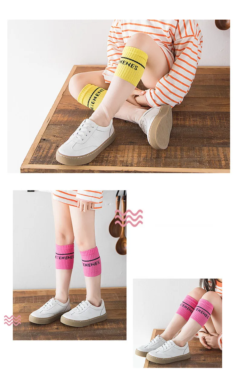 Focusnorm 3 пар/компл. размер на 3–8 лет платье для маленьких девочек из мягкого хрустального хлопок несколько цветные дышащие прозрачные носки для занятий спортом