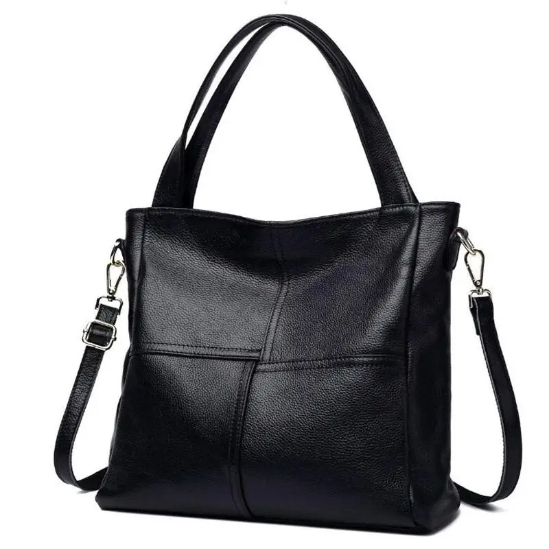 Bolsa feminina, большая сумка на плечо для женщин, новинка, модная сумка золотистого цвета, женская сумка из искусственной кожи, вместительная сумка-мессенджер - Цвет: Черный