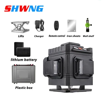 

SHWNG 8lies 12 Lines 3D Blue Laser Level Self-Leveling 360 Degrees Horizontal And Vertical Cross Lines High precision for paving