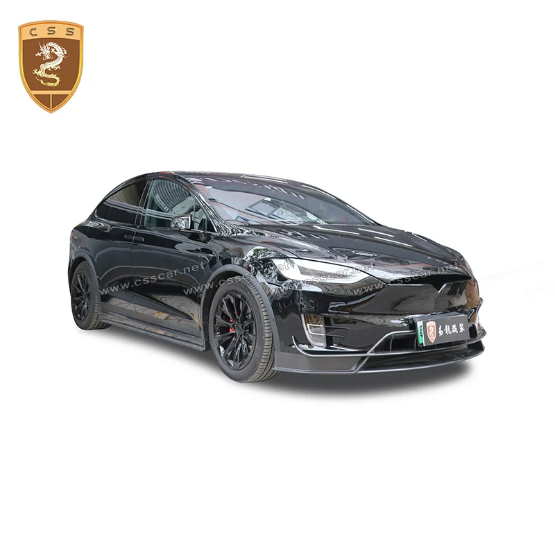 

Front Bumper Lip Rear Diffuser Side Skirts Splitters Spoiler for Tesla Model X Carbon Fiber Body Kits Rz Style