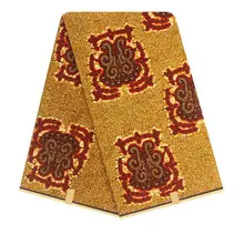 Оранжевая африканская ткань Анкара африканские восковые ткани чистые свадебные платья Африканский принт ткань DF-236