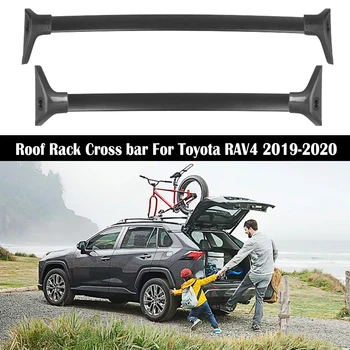 

Aluminum Alloy Roof Rack For Toyota RAV4 RAV-4 2019 2020 Rails Bar Luggage Carrier Bars top Cross bar Rack Rail Boxes