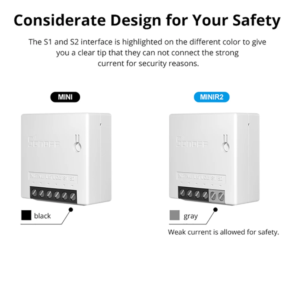 Умный двухсторонний выключатель SONOFF MINI R2 с дистанционным управлением поддержка