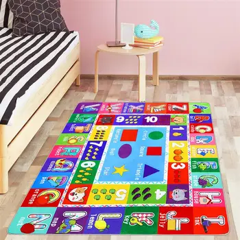 

Kids Floor Mat Soft Sponge Kids Exercise Play Mat Letters & Numbers & Graphics Floor Pad Early Educational Learning Mat