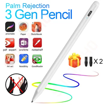 

For iPad Pencil With Palm Rejection For Apple Pencil 2 Stylus Pen For Pro 11 12.9 2018 Air 3 10.5 Mini 5 2019 7th Gen for 애플펜슬