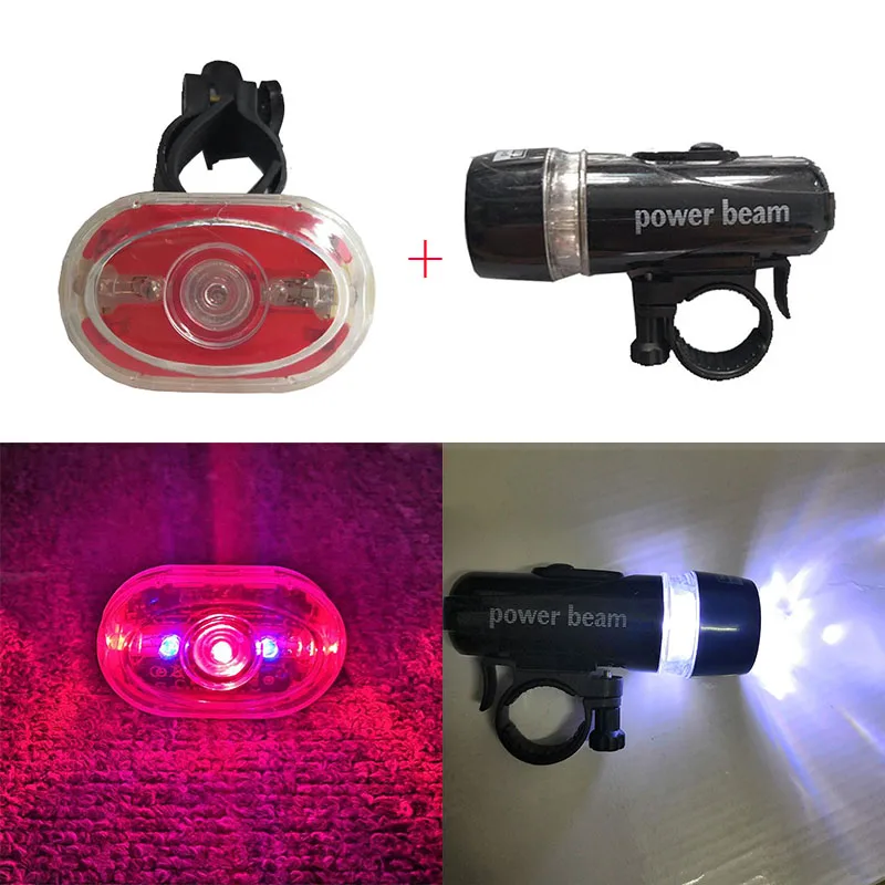 

Bicycle Light Sets 5 LED Bike Cycling Front Light + Bicycle Taillight Safety Cycling Flashlight Tail light Set Bike Accessories