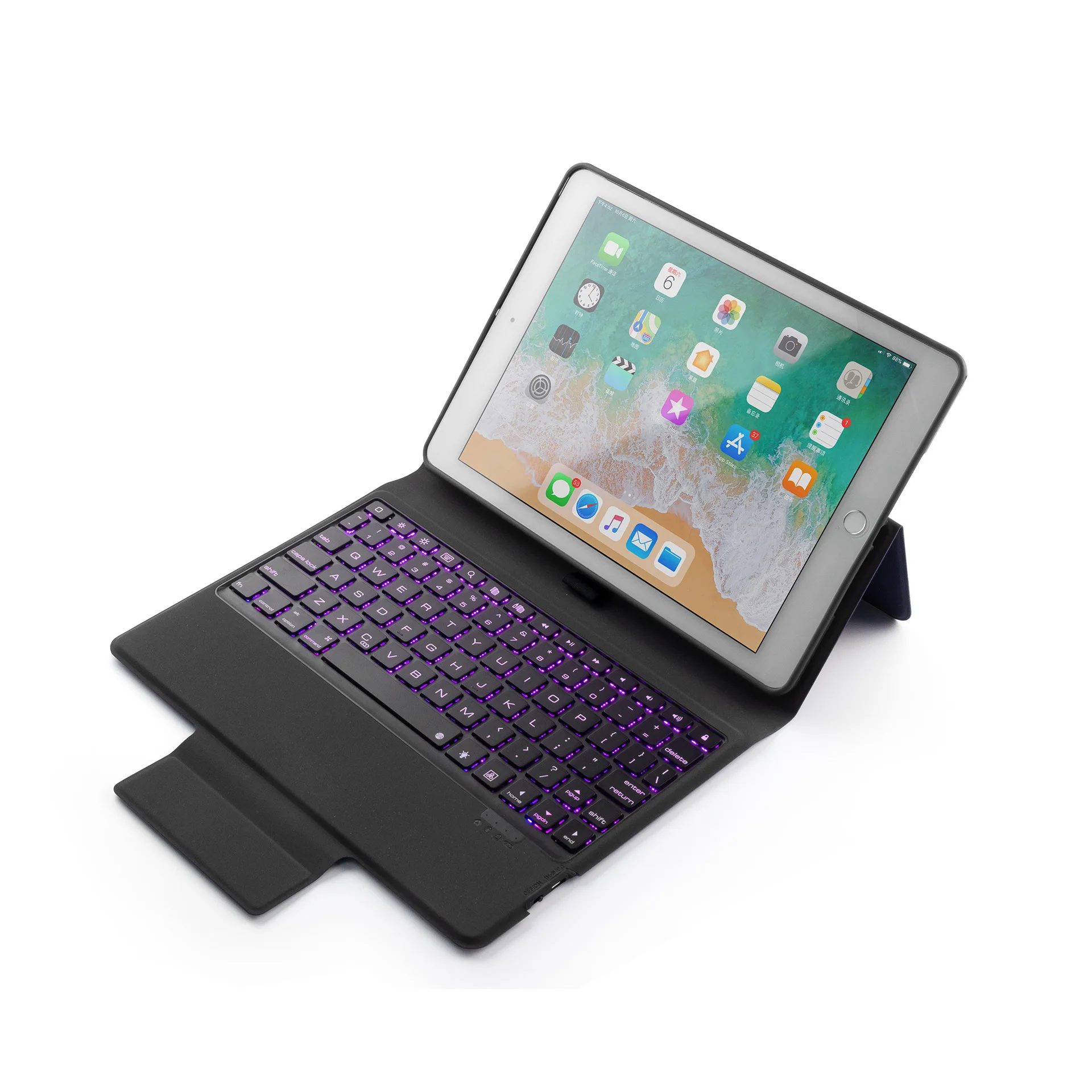 

2018/2017 New Style IPadPro9.7-Inch with Backlight Bluetooth Keyboard Air/Air2 One-piece Leather Covered Keyboard