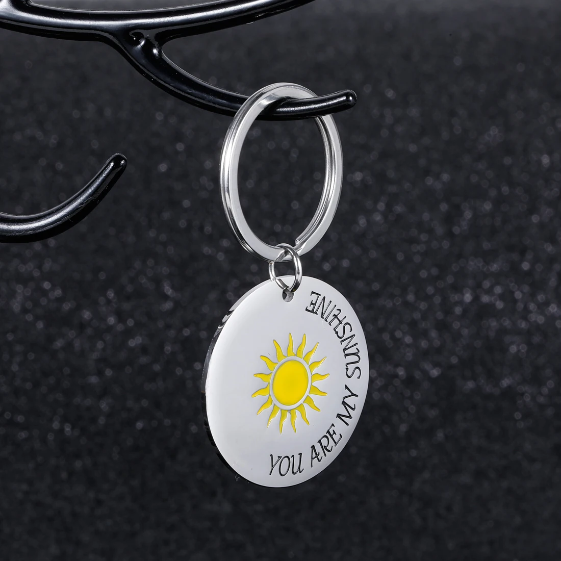 You Are My Sunshine Women Keychain for Wife Birthday Bride Wedding Day Girl Her Daughter Marriage Valentines Christmas Gift