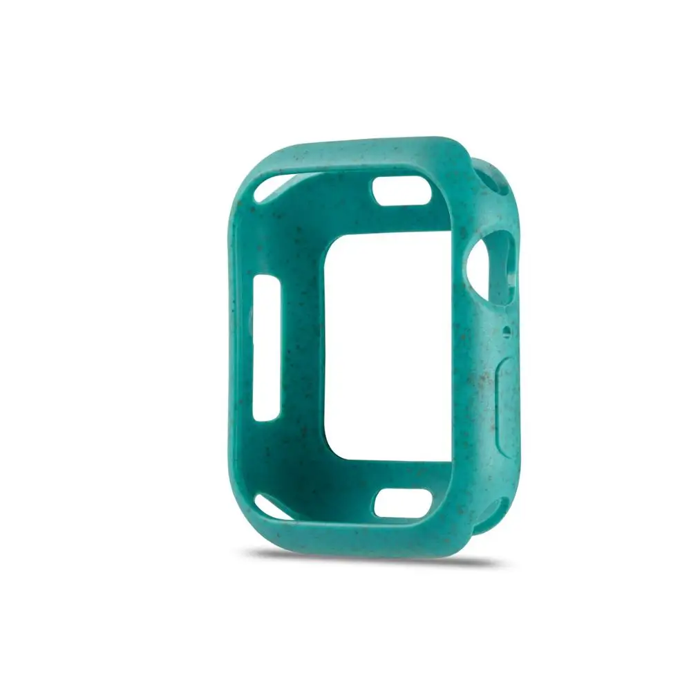 Силиконовый защитный чехол для Apple Watch 5 4 3 2 1 40 мм 44 мм защитный бампер полный чехол Аксессуары для iwatch 38 мм 42 мм - Цвет: tea green