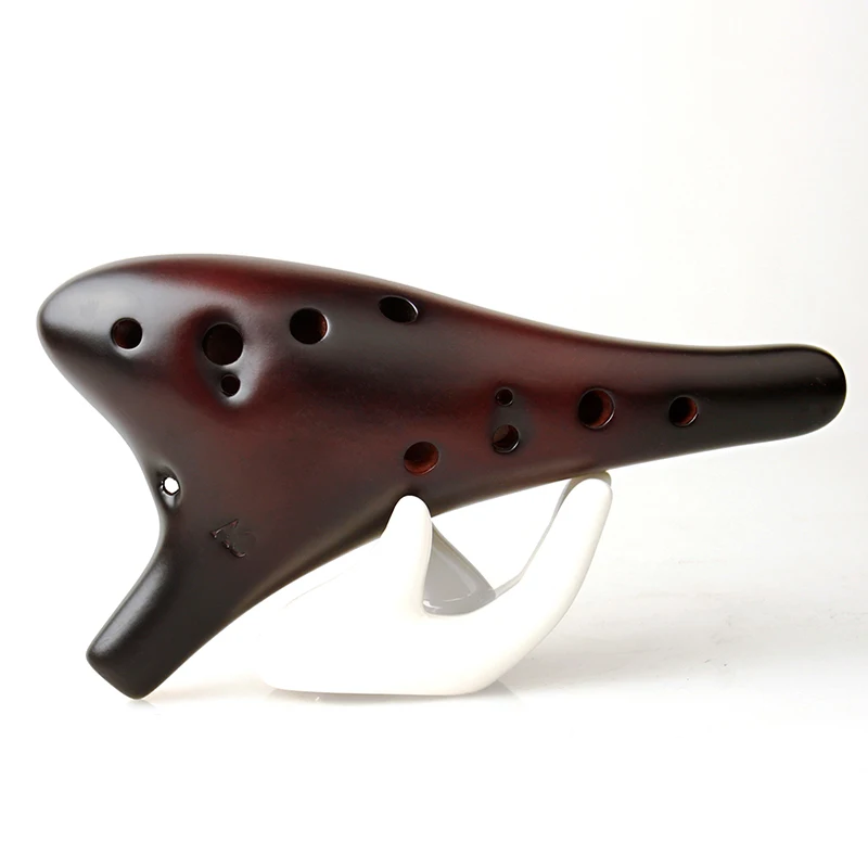 Музыкальные инструменты Ac Brown Ocarina с 12 отверстиями музыкальные китайская матовая