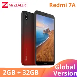 Оригинальная глобальная версия Redmi 7A 2 ГБ 32 ГБ мобильный телефон Snapdargon 439 Восьмиядерный 5,45 "4000 мАч аккумулятор долгое время ожидания
