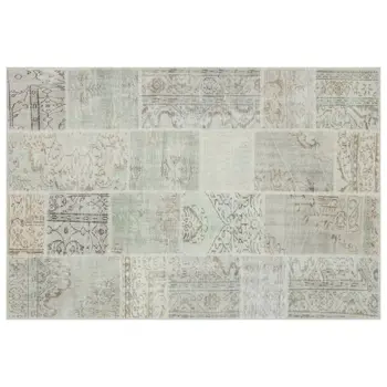 

Handmade Beige Vintage Overdyed Patchwork Area Rug 155x232 Cm-5'1''X7'7''
