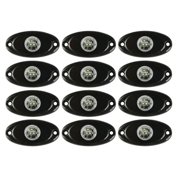 

12X 9W White LED Rock Light for JEEP SUV Off Road Truck Boat Underbody Lamp