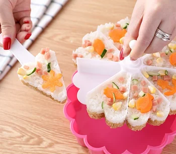 

10pcs Creative Children Rice Ball Sushi Mold Kitchen Supplies Baking Cake Mold WB1642