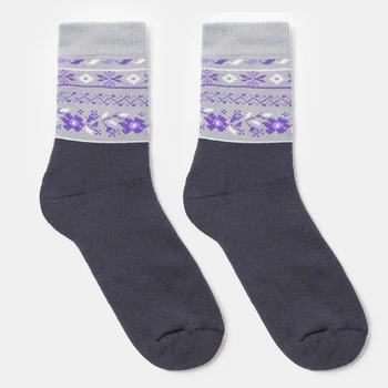 

Women's terry socks, color dark gray, size 23-25