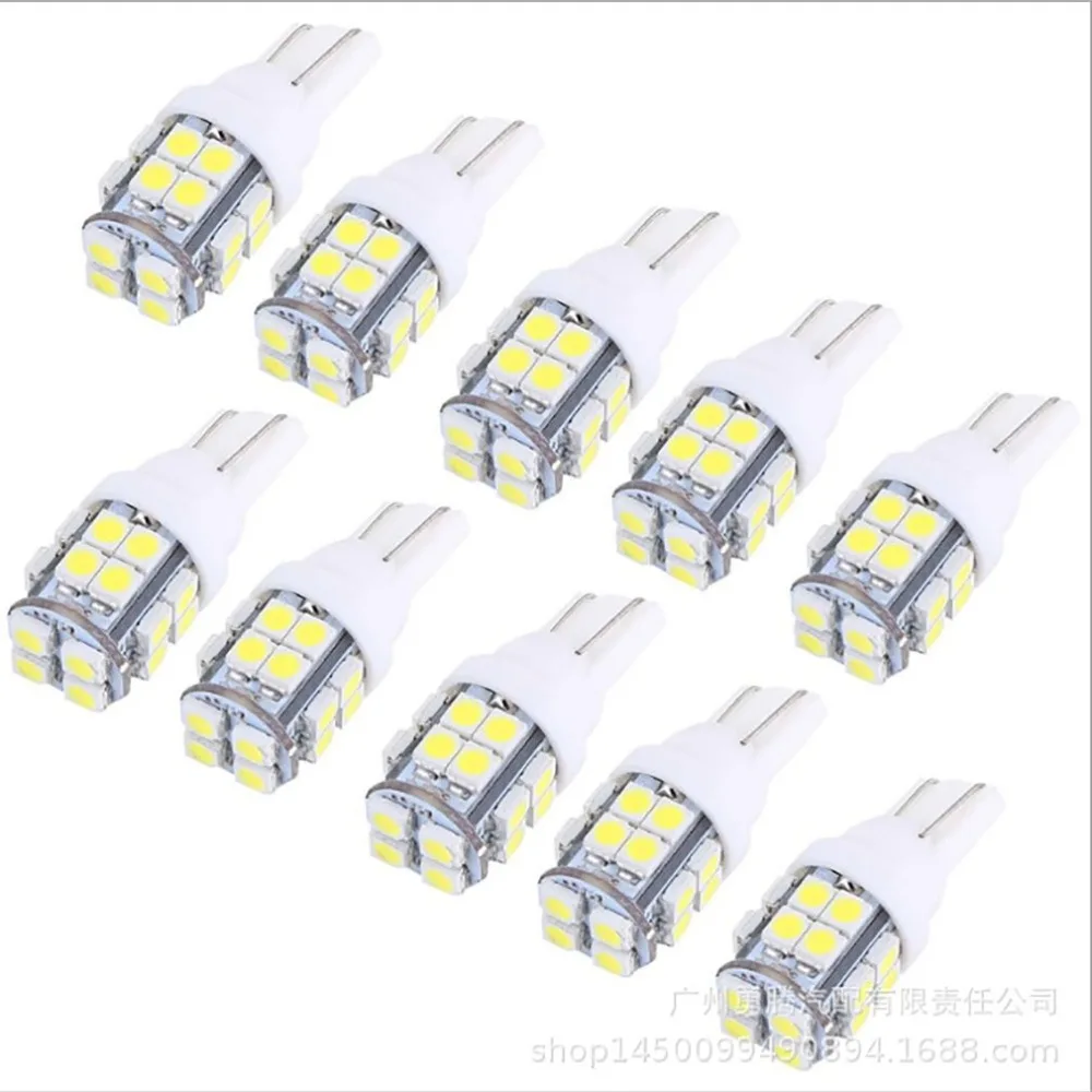 Автомобильный светодиодный лампы 3528 20smd W5w 12v ход лампа для чтения фонарь открытой двери автомобиля световой фонарь освещения номерного знака светодиодный Замена лампы