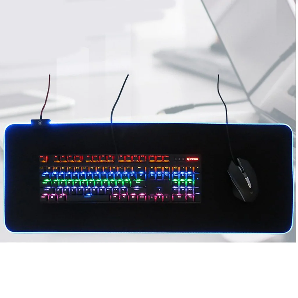 Stylish Backlight Russian Gaming Keyboard and Mouse Combo Set With RGB Lighting Super Large Desktop Laptop PC Support Mat Pad