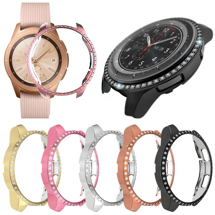 Модный защитный чехол из поликарбоната с бриллиантами для samsung Galaxy Watch 42 мм 46 мм, легкий Чехол-бампер для gear S3, тонкая оболочка, аксессуары