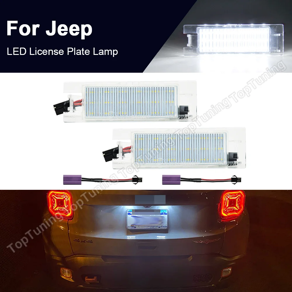 2X для Jeep Renegade 2015 2016 2017 2018 2019 2020 2021 без ошибок Автомобильный светодиодный номерной