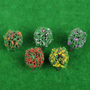 

20/25Pcs 3.7mm-10 Spherical Shape Tree Model Decoration for DIY Building Sand Table Scene Model Building Kit- Green + Red