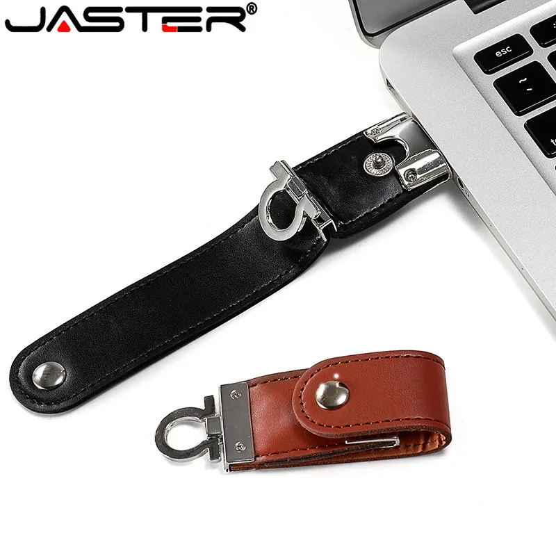 JASTER 100% реальная емкость 2 цвета 4 ГБ 8 16 кожаный брелок USB флэш накопитель 32 Гб 64