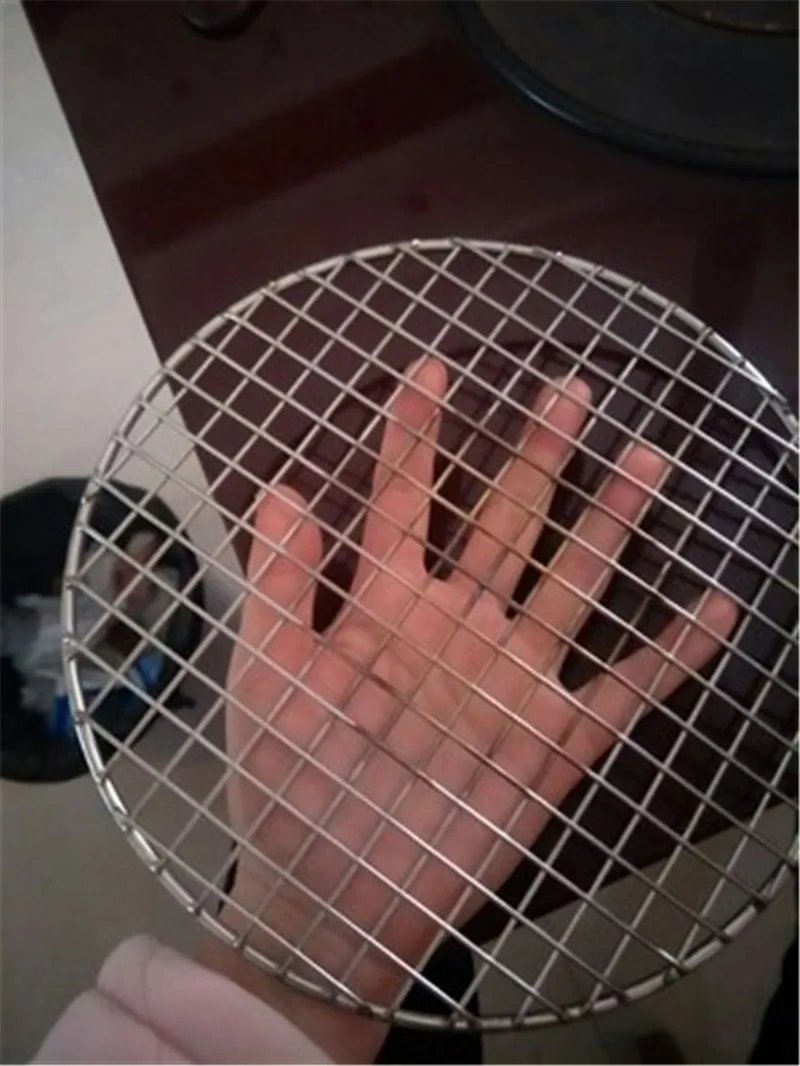 10Pcs Iron Round Barbecue BBQ Grill Net Meshes Racks Grid Round Grate Steam Net Camping Hiking Outdoor Mesh Wire