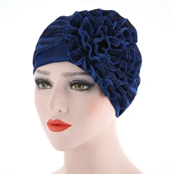

Newly Muslim Women's Hijab Caps Hat Lady Flower Headwear Underscarf Adjustable Fashion FIF66