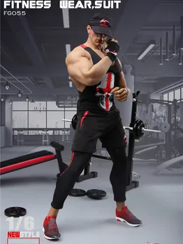

1/6 Scale FG055 Fashion Fitness Coach Muscle Brawny Wild Models Clothes Clothing Suit Set Model for 12''Action Figure Body Toys
