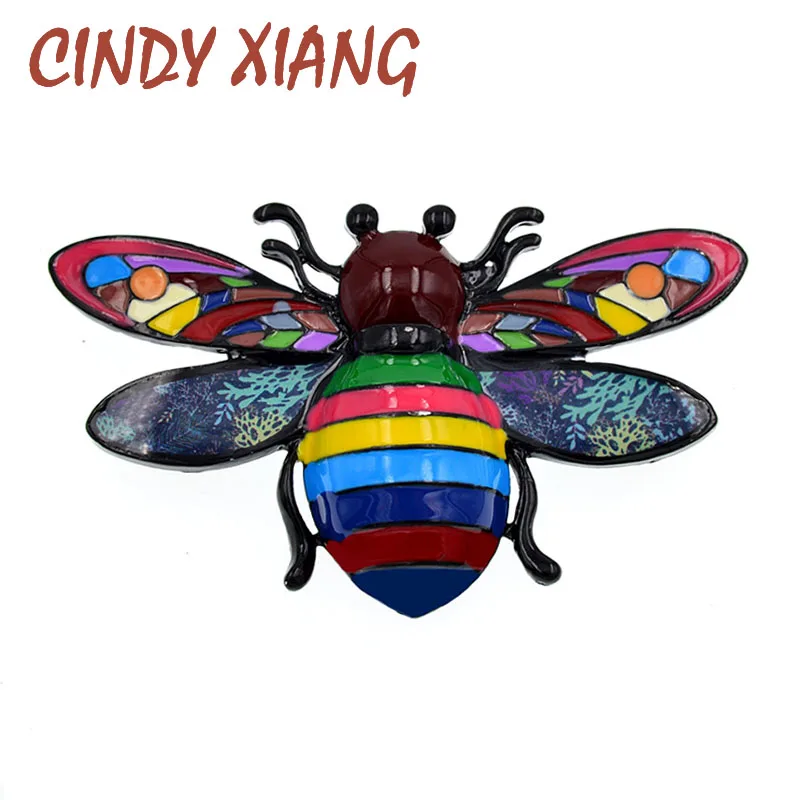 Броши женские эмалированные в виде пчелы CINDY XIANG разноцветные булавки насекомых |